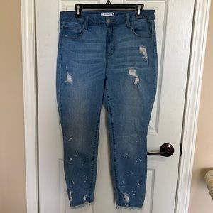 Ms. Cello distressed denim jeans sz16